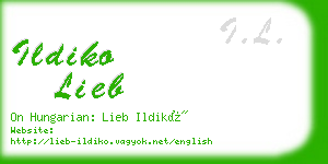 ildiko lieb business card